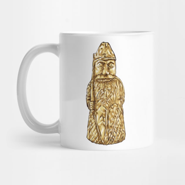 Fierce Warriors Unleashed: The Lewis Chessmen Berserker Design by Holymayo Tee